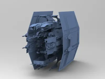 Sci-Fi Shuttle launcher 2 3D model