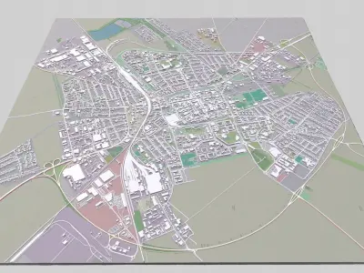 Cityscape Trnava Slovakia 3D model
