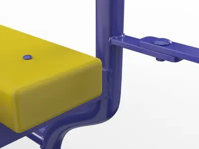 Fence with Bench for Playground 3D model