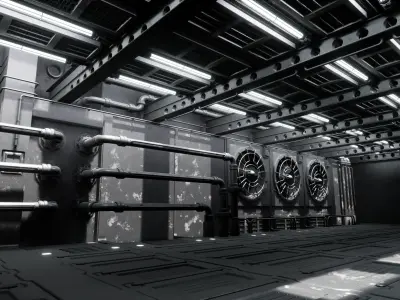 Industrial Showroom Low-poly 3D model