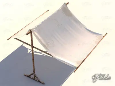 Market stall Low-poly 3D model