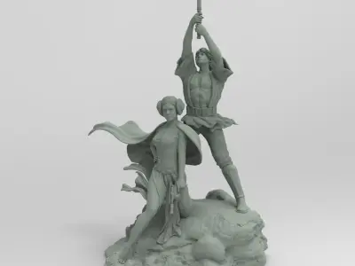 Starwars New Hope Scene 3D print model