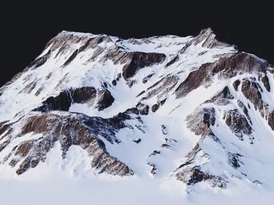 Snowy Mountain 04 3D model