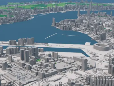 Hong Kong city 3D model