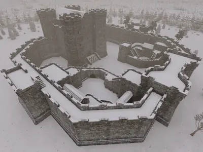 Basic Medieval Castle 3D model