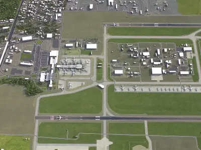 Bucharest - Henri Coanda Airport - OTP Low-poly 3D model