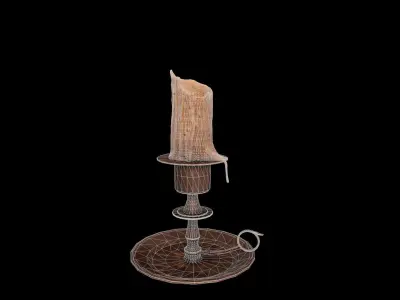Candle Low-poly 3D model