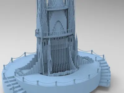 Elden TowerLighthouse Castle 3D model