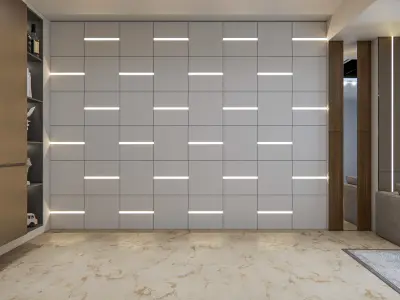 Wall decorative light 3d panel  Free 3D model