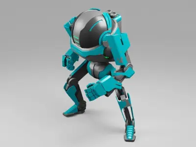 Android  rigged character 3D model