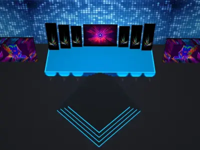 Event Stage Low-poly 3D model