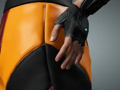 Scifi female 3D model purchase