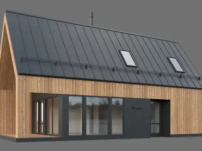 Barn House 01 3D model purchase