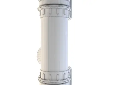 Space Station Wall Round Container 3D model