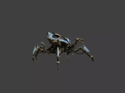 Spider Drone Low-poly 3D model
