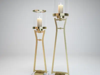 Candlesticks Decorative set 3D model