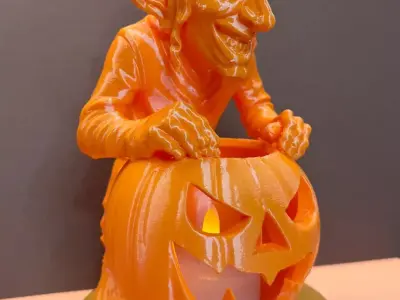 Goblin Jack O Lantern Lamp STL 3D print model