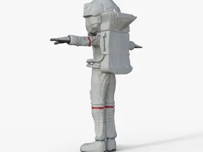 Cartoon Astronaut Rigged 3D model