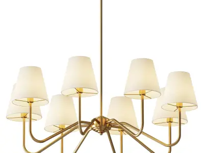 Lassen Brass Chandelier Docos 3D model