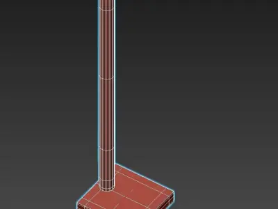 CARRE floor lamp with square base 3D model