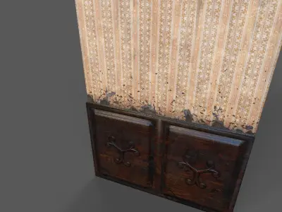 Old Wood Wall Low-poly 3D model purchase