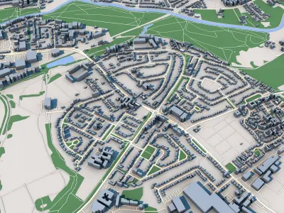Cambridge City England 3D model