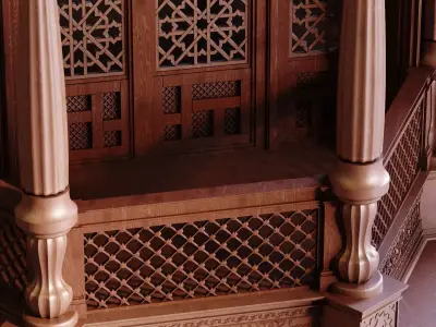 morocco gazebo facade 940 Low-poly 3D model