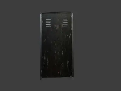 Dirty old metal cabinet Low-poly 3D model