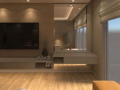 Modern Bedroom Interior 3dmax  Free low-poly 3D model