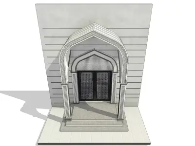 Islamic Mosque Entrance Arch Revit Free 3D model