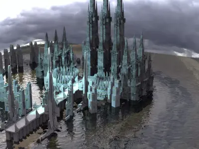 The Ruins of Winters Height Kitbash 3D model