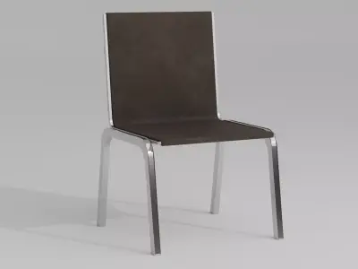 Modern Leather Chair 3D Model Sleek Minimalist Design Low-poly 3D model
