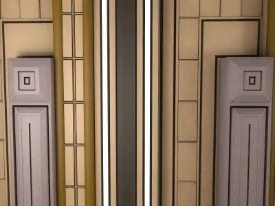 Sci fi corridor 3D model