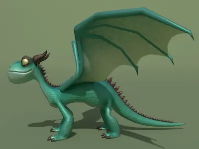 LowPoly Dragon Panteleimon Low-poly 3D model