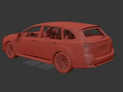 Subaru Legacy tourer 2010 3D print model