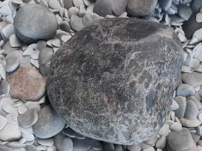 Square street pebble and stone big n1 3D model