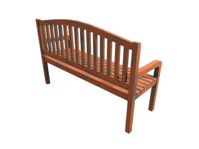 bench for sitting Low-poly 3D model