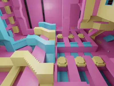 Squid Game Stairs 3D model