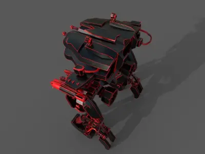 Mech Military Low-poly 3D model