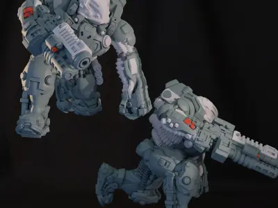 Dominion Heavy Infantry Pre-supported 3D print model