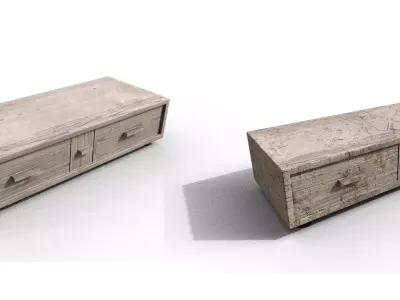 Pack 2 Modern Furniture 3D Model Low-poly 3D model 4