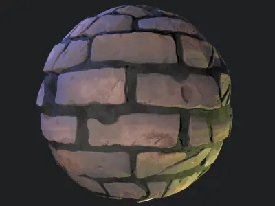 Stylized Brick Wall Material 04 Texture