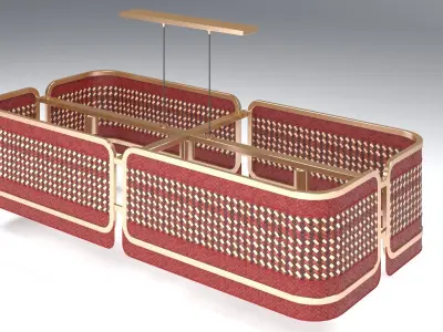 PARASOL LAMP 01 Low-poly 3D model