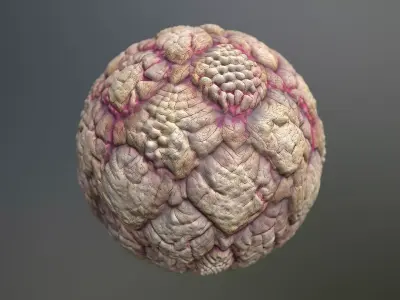 Material Skin Monster 50 Seamless PBR Texture Texture