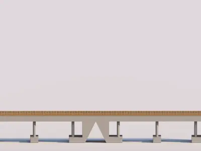 Structural engineering of Metal bridge structure 3D model