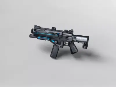 Futuristic Tactical Assault Rifle 3D Model 3D model