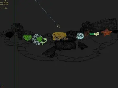 Disney - Seaside Stones 01 3D model