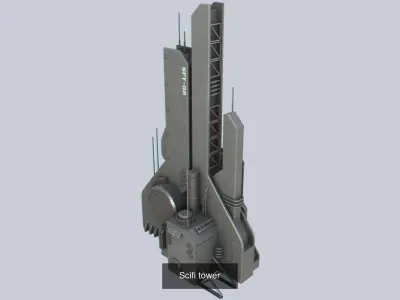 Scifi tower collection 3D Model Pack
