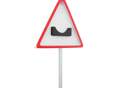 3d Pothole on the road 3D model