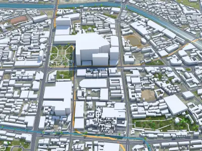 Xuzhou Jiangsu China 40km AI Low-poly 3D model